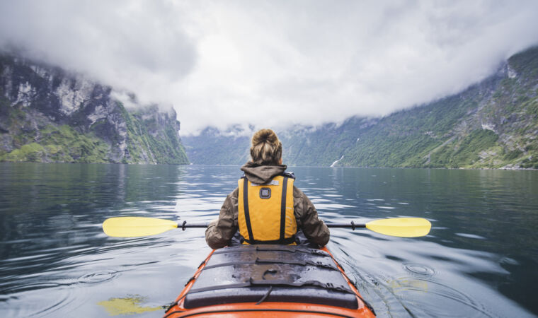 travel nurse adventures, nurse in kayak