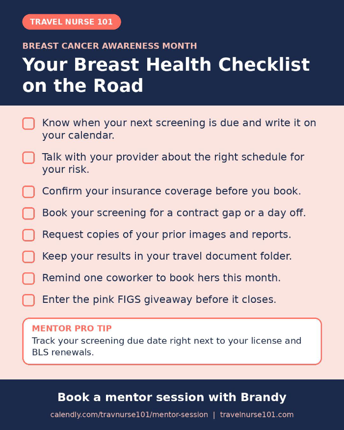breast cancer screening for travel nurses
